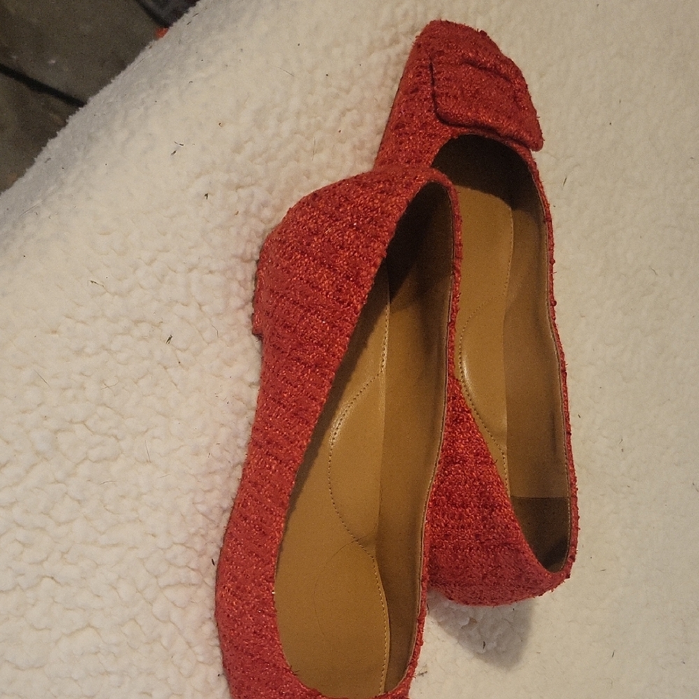 Talbots Red Textured Women's Flats